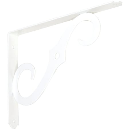 National 152 10 In. D. x 7 In. H. Antique White Steel Ornamental Shelf Bracket/Plant Hanger N229443